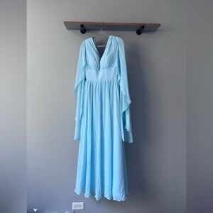 Time and Tru Sky Blue Elegant Long Sleeve Dress